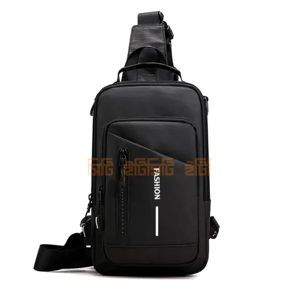 Nylon MDBH02 Anti-theft Crossbody Dual Carrying Backpack - Black