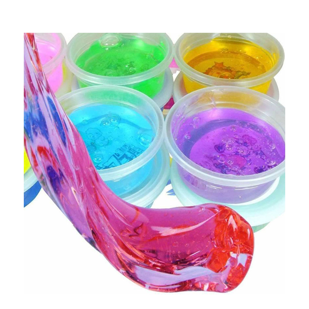 Gel Clay Slime Set Bowls Play Dough For Kids - 6 Colors