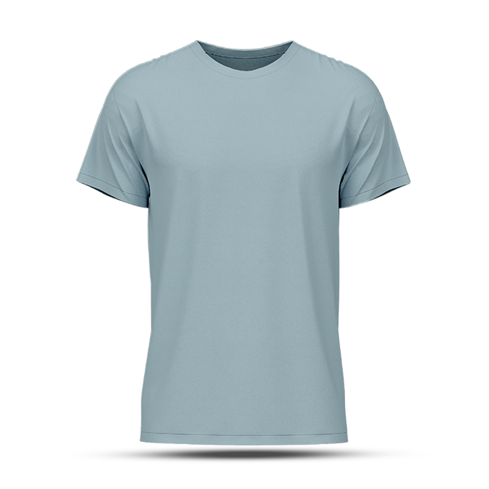 Tempire Cotton Half Sleeve Round Neck T Shirt Solid Light Ash