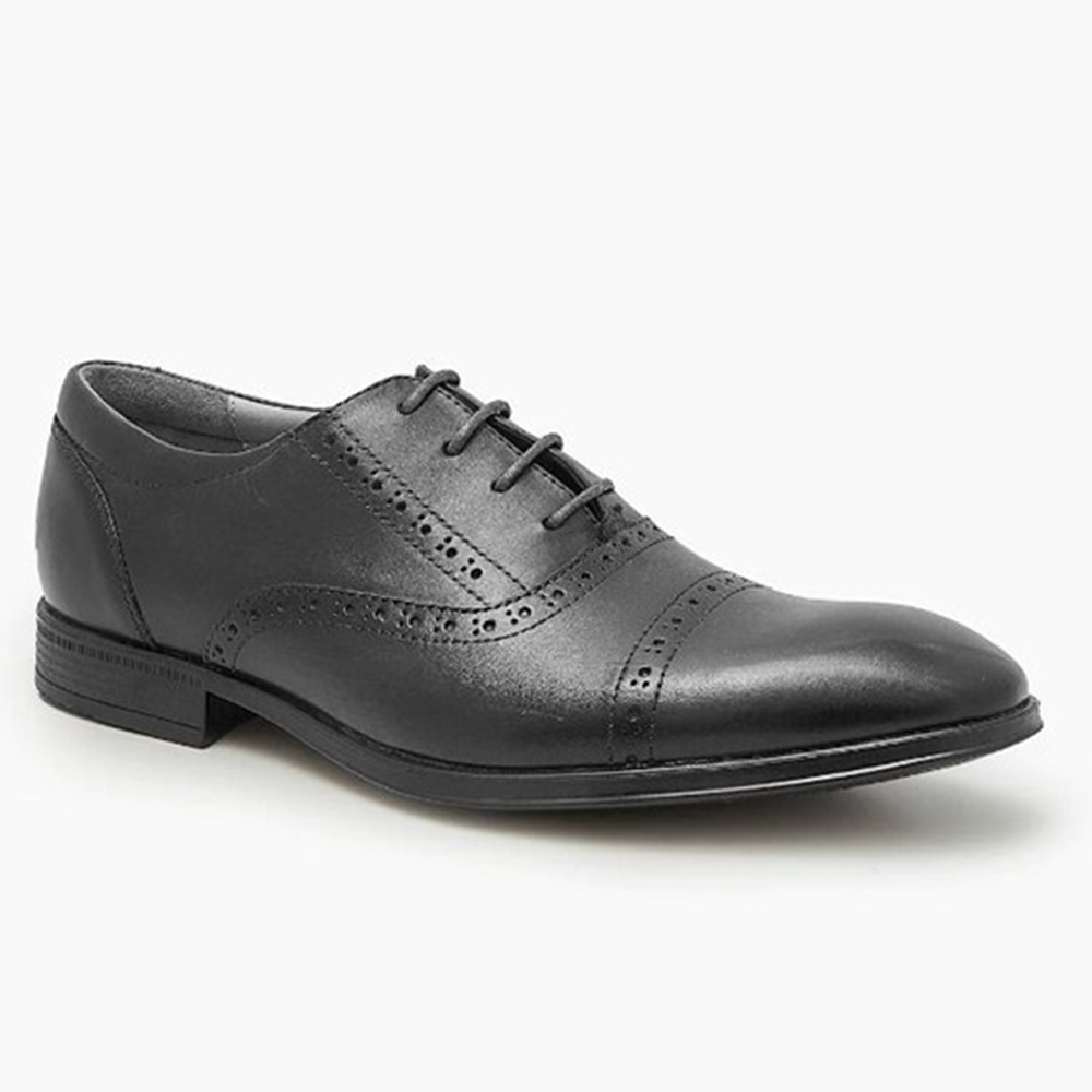 Oxford Leather Formal Shoes	For Men - Black - 101-019