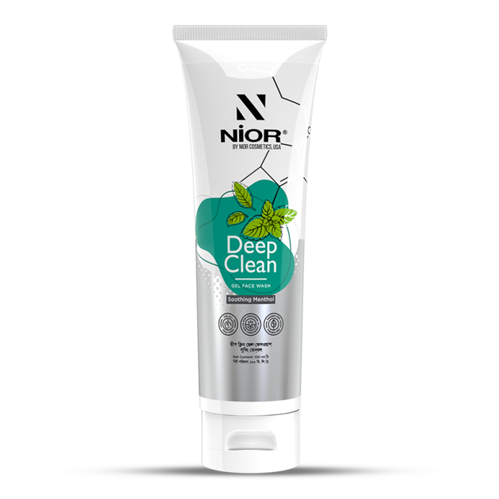 Nior Deep Clean Gel Soothing Menthol Face Wash - 100ml